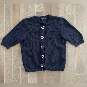 Boden Short Sleeve Cardigan with Button Detail